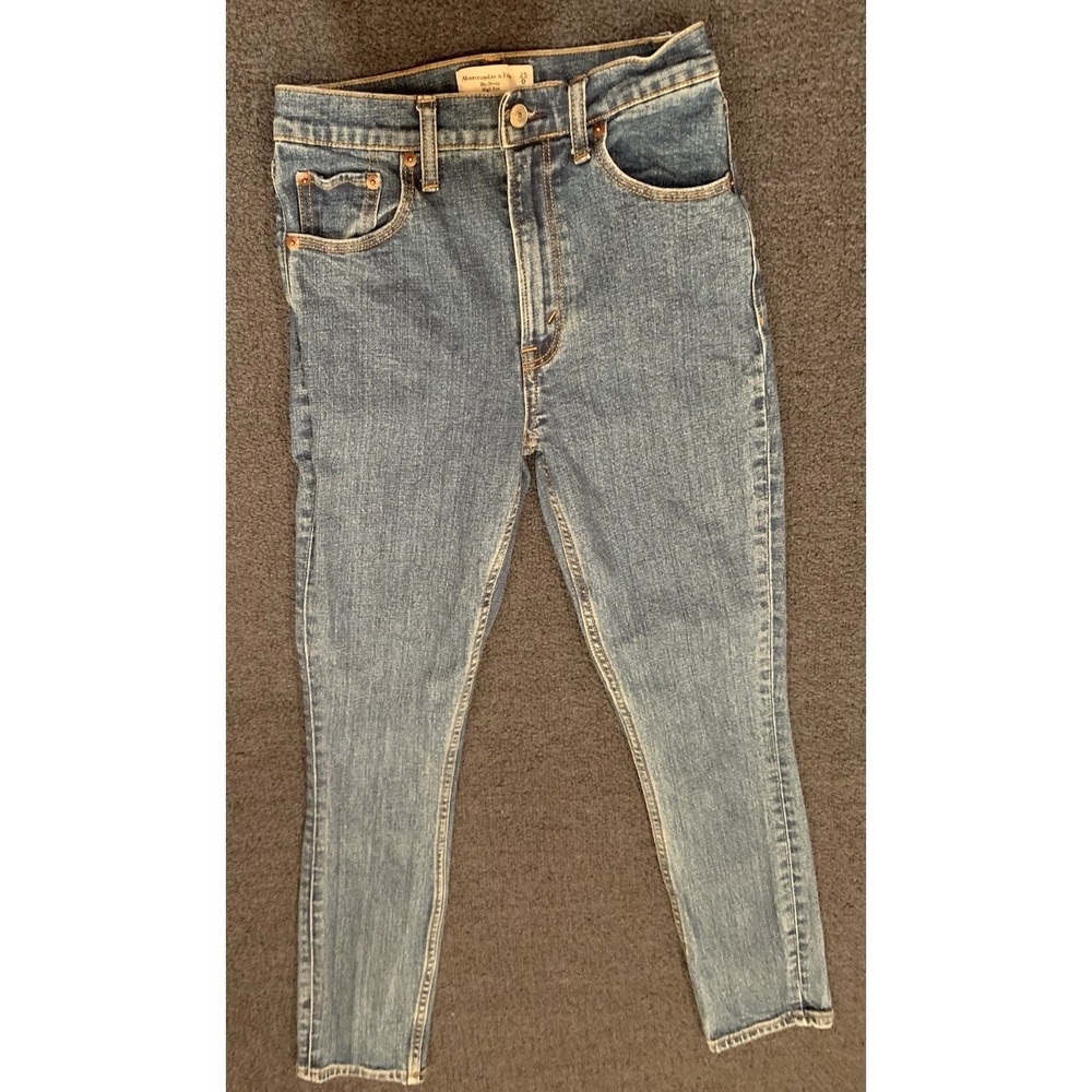Abercrombie & Fitch Jeans Women's Size 0 W25 26x28 Skinny High Rise Blue Denim